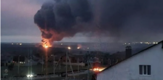 Арсенал горит в районе села Старая Нелидовка Белгородской области 27 апреля
